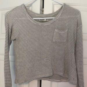 Grey striped light sweater